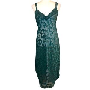 Elegant Green Sheer Dress